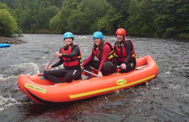 Duckies Gener8 Adult adventure with Outfit Moray. Hen Party, stag party, corporate days, team building